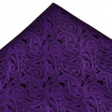 Purple Paisley Pattern Pocket Square Handkerchief