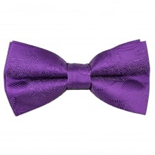 Purple Paisley Patterned Men's Bow Tie