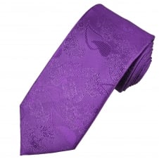 Purple Paisley Patterned Men's Tie
