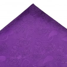 Purple Paisley Patterned Pocket Square Handkerchief