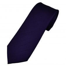 Purple Polyester Slub Men's Tie