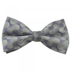 Purple Swirl Patterned Silk Bow Tie