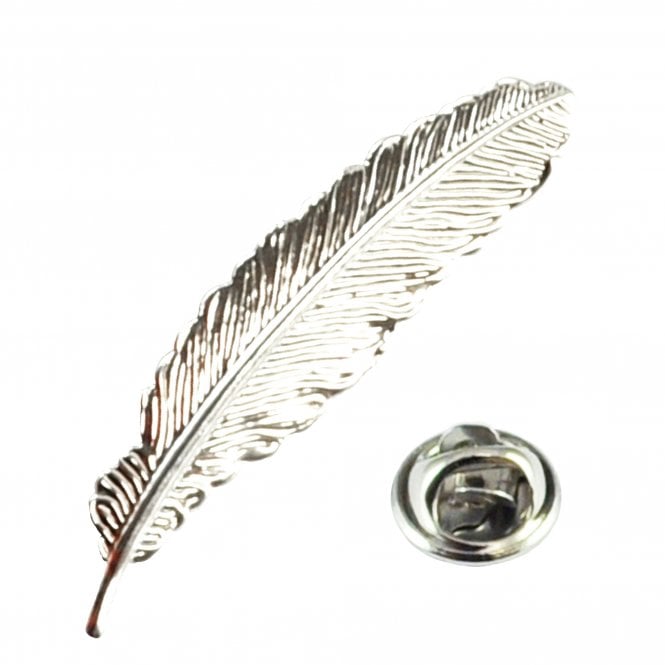 Quill Feather Lapel Pin Badge