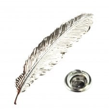 Quill Feather Lapel Pin Badge