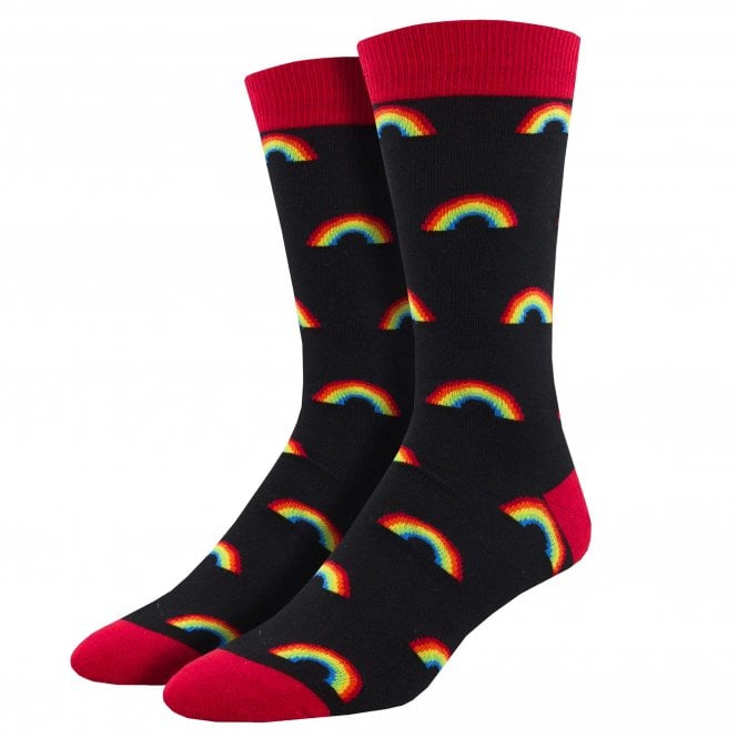 Rainbow Black Luxury Men's Socks