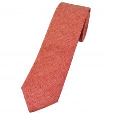 Raspberry Red & White 100% Cotton Tie by Lupi Romani