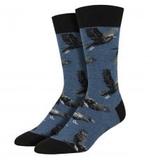 Raving Ravens Blue Luxury Men's Socks