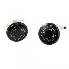 Real Working Compass Novelty Cufflinks