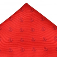 Red Anchor Novelty Pocket Square Handkerchief