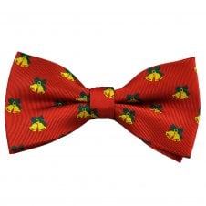 Red Bells Novelty Christmas Bow Tie