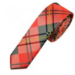 Red & Black Check Patterned Skinny Tie