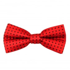 Red & Black Polka Dot Boys Bow Tie