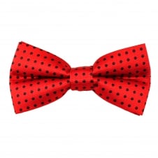 Red & Black Polka Dot Men's Bow Tie