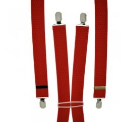 Red & Black Polka Dot Men's Trouser Braces