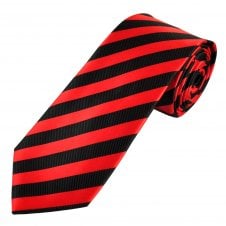 Red & Black Striped Men's Tie