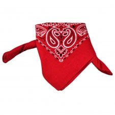 Red, Black & White Paisley Pattern Bandana Neckerchief