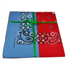 Red & Blue Paisley 2-Pack Bandana Neckerchief
