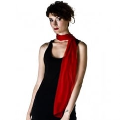 Red Chiffon Scarf