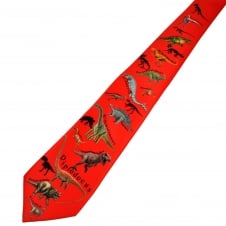 Red Dinosaurs Men's Novelty Tie