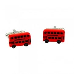 Red Double Decker Bus Novelty Cufflinks