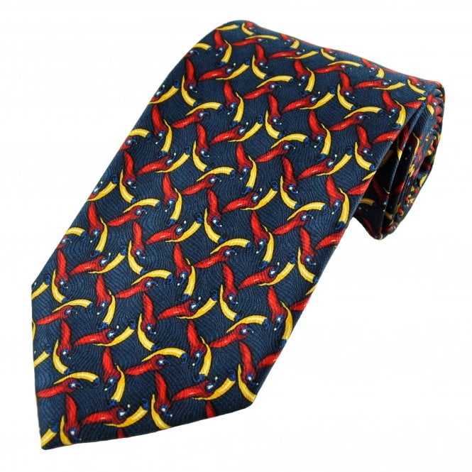 Red & Green Chillies on Blue Men's Novelty Tie