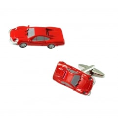 Red Italian Sports Car Novelty Cufflinks 