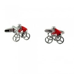 Red Jersey Cycling Novelty Cufflinks