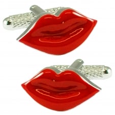 Red Lips Novelty Cufflinks