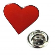 Red Love Heart Valentines Metal Enamel Lapel Pin Badge