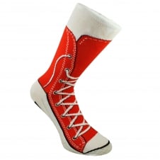 Red Sneakers Men's Novelty Socks 5-11