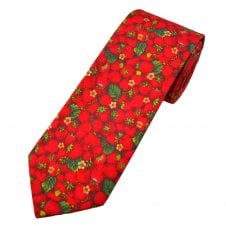 Red Strawberries 100% Cotton Men's Tie