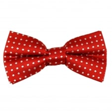 Red & White Polka Dot Men's Bow Tie