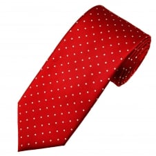 Red & White Polka Dot Men's Tie