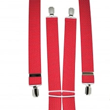 Red & White Polka Dot Men's Trouser Braces