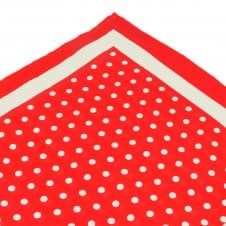 Red & White Polka Dot Pocket Square Handkerchief