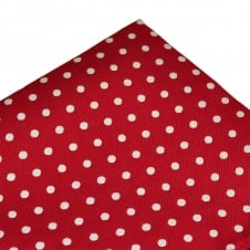 Red & White Polka Dot Pocket Square