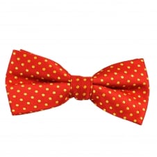 Red & Yellow Polka Dot Boys Bow Tie
