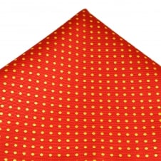 Red & Yellow Polka Dot Pocket Square Handkerchief