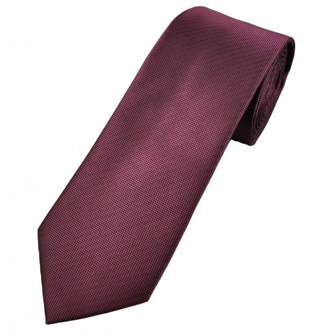 Redcurrant & Black Micro Pattern Textured Men's Tie