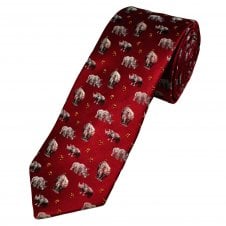 Rhinos Red Luxury Silk Men's Tie
