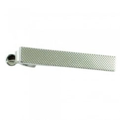 Rhodium File Effect Tie Bar
