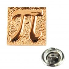 Rose Gold Pi Stamp Design Lapel Pin Badge