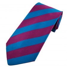 Royal Blue & Fuchsia Pink Striped Men's Tie