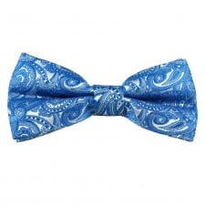 Royal Blue Paisley Pattern Men's Bow Tie