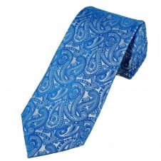 Royal Blue Paisley Pattern Men's Tie