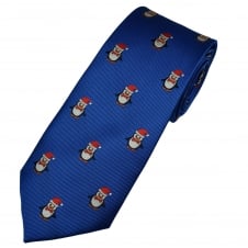 Royal Blue Pollux The Penguin Men's Novelty Christmas Tie