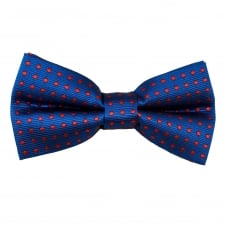 Royal Blue & Red Polka Dot Men's Bow Tie