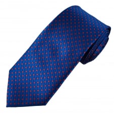Royal Blue & Red Polka Dot Men's Tie