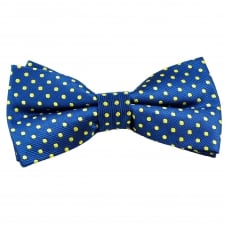 Royal Blue & Yellow Polka Dot Men's Bow Tie
