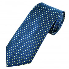 Royal Blue & Yellow Polka Dot Men's Tie